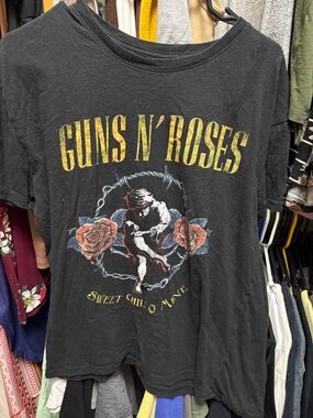 Black Graphic Band Tee - Sweet Child O' Mine